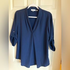 Calvin Klein Navy Blouse Size M